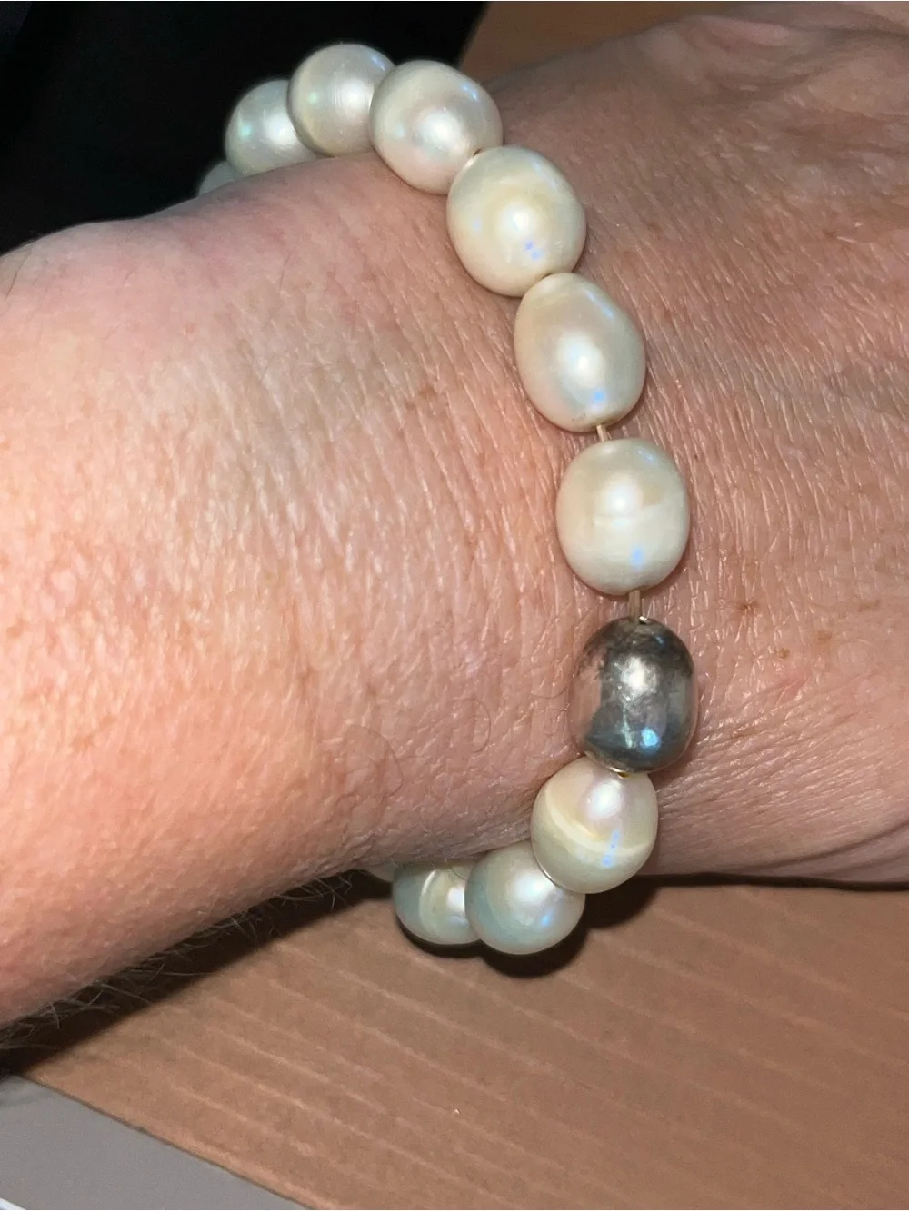Shine on Silpada bracelet sterling and freshwater pearl. Classic design retired. - Picture 2 of 6